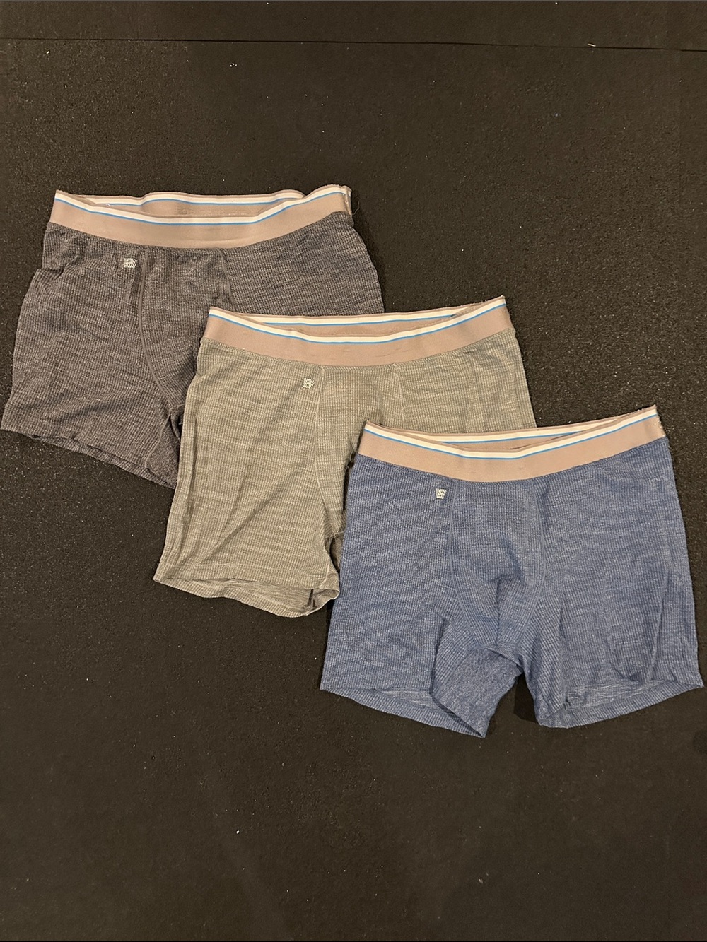 Mack Weldon Boxer Brief 3-Pack in Blue, Gray, Charcoal